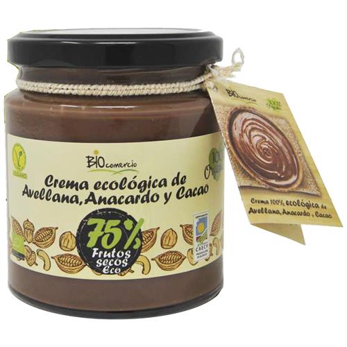 Crema de Avellana Anacardo y Cacao Biocomercio Bio 200g