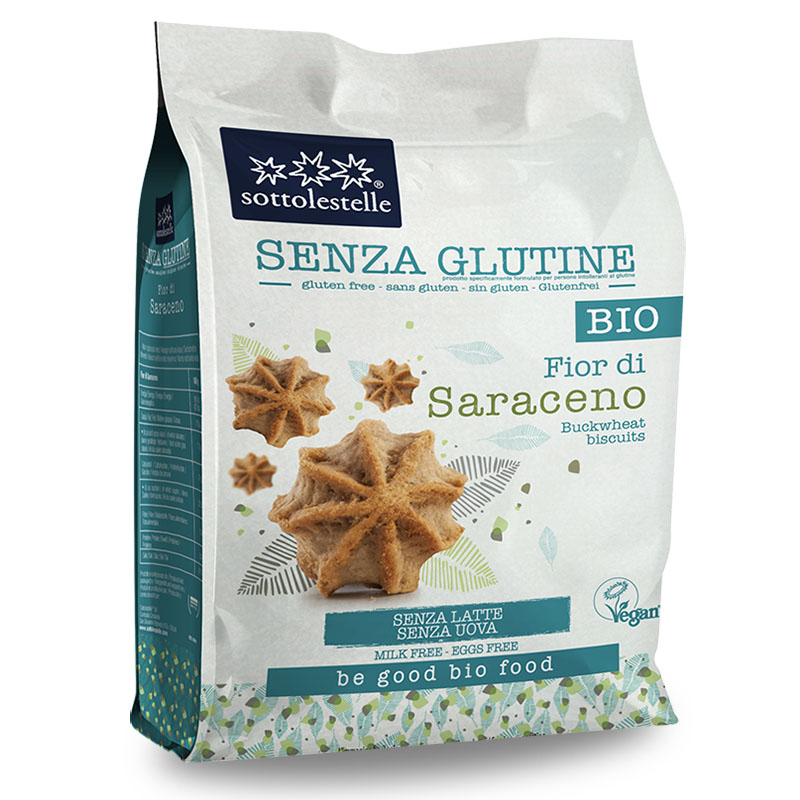 Galletas Flor de Sarraceno Sin Gluten Sottolestelle Bio 250g