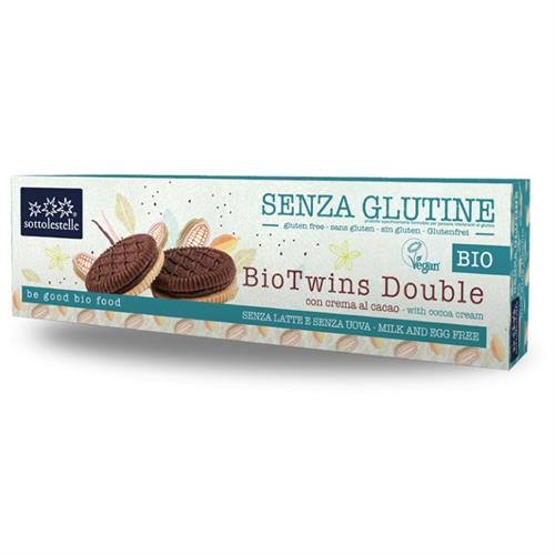 Galletas Biotwins Double Crema de Cacao Sin Gluten Sottolestelle Bio 125g