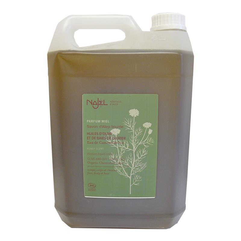 Jabón de Alepo Líquido con Agua Floral de Manzanilla Najel Bio 5L