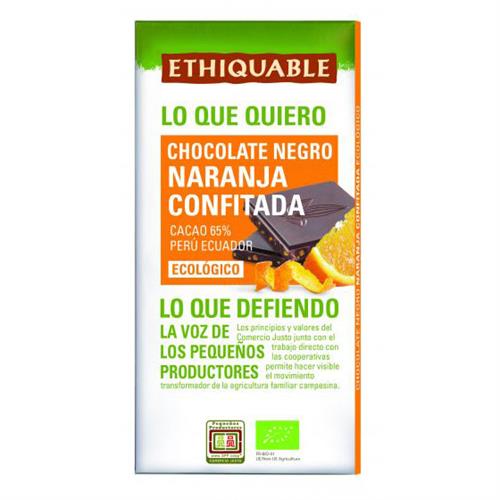 Chocolate Negro con Naranja Confitada Ethiquable Bio 100g