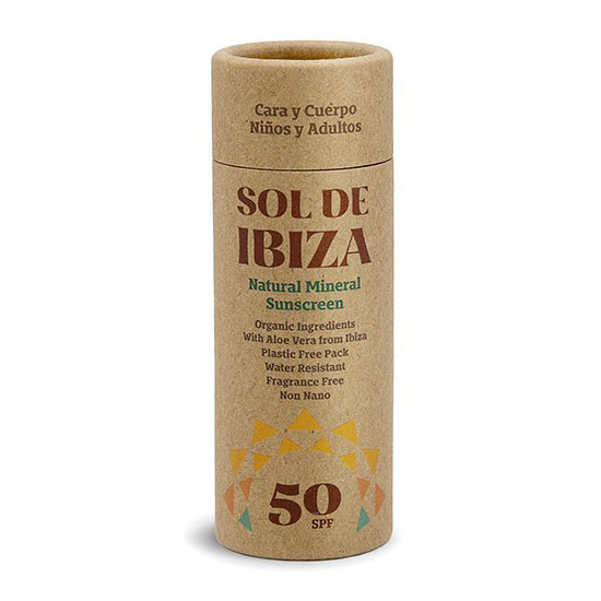 Protector Solar Mineral SPF 50 Barra Sol de Ibiza Bio 45g