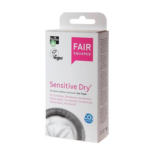 Preservativos Sensitive Dry Látex Natural FSC Fair Squared 10 ud
