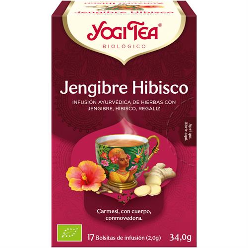 Infusión de Hibisco y Jengibre Yogi Tea Bio 17 Bolsitas 34g