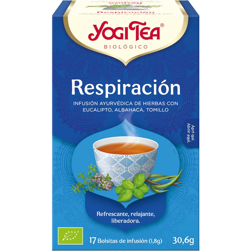 Infusión Respiración Yogi Tea Bio 17 Bolsitas 30,6g