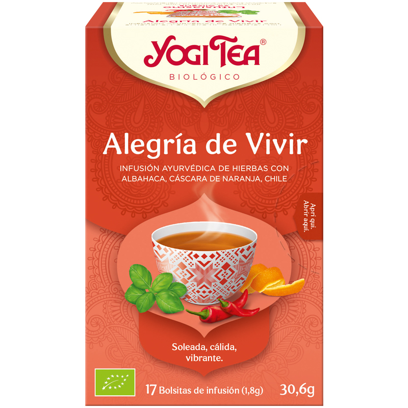 Infusión Alegría de Vivir Yogi Tea Bio 17 Bolsitas 30,6g