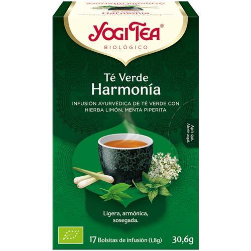 Infusión Té Verde Armonía Yogi Tea Bio 17 Bolsitas 30,6g