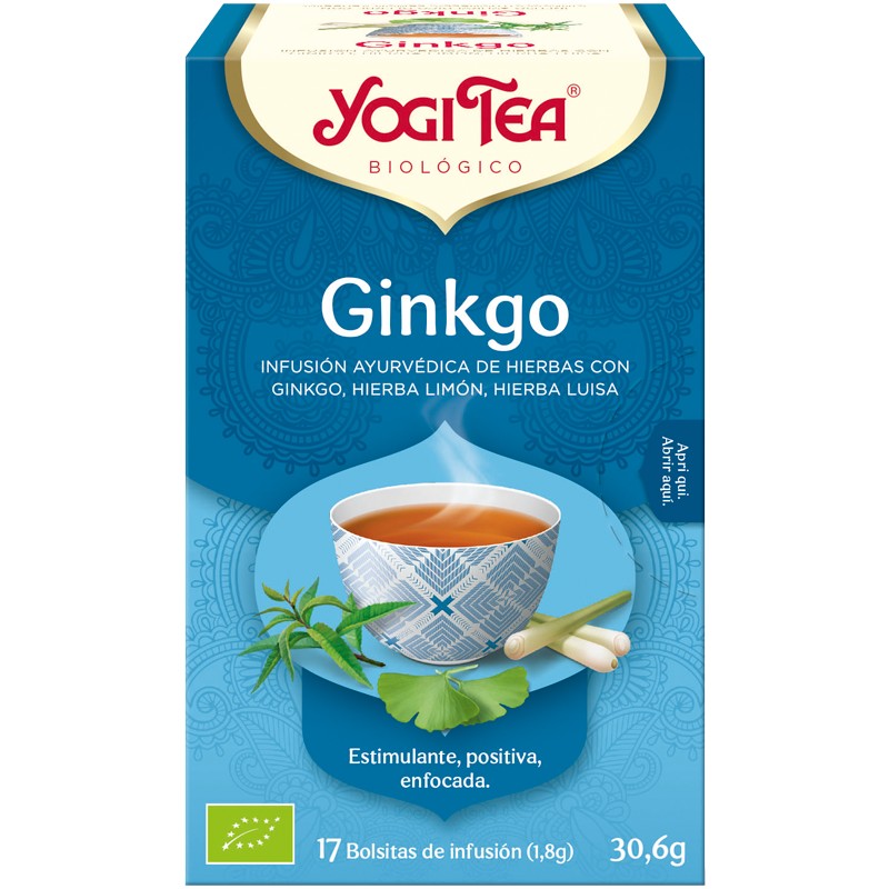 Infusión Ginkgo Yogi Tea Bio 17 Bolsitas 30,6g