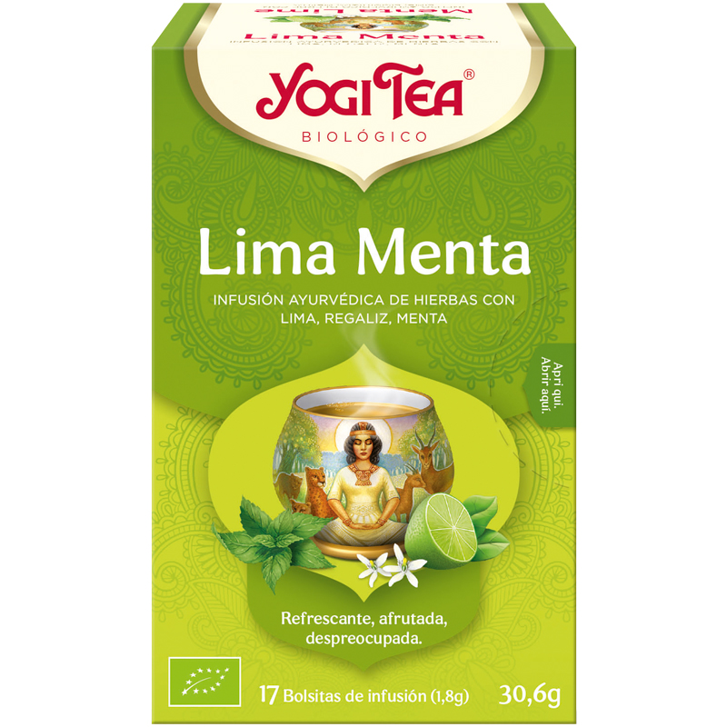 Infusión de Menta y Lima Yogi Tea Bio 17 Bolsitas 30,6g