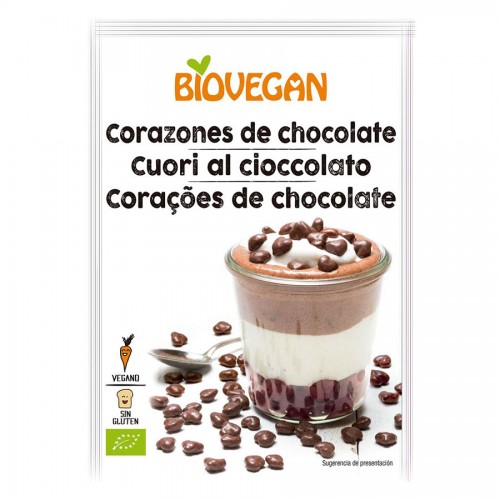Corazones de Chocolate Bio 35g