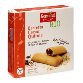 Barritas de Quinoa Rellenas de Crema de Cacao Sin Gluten Bio 180g