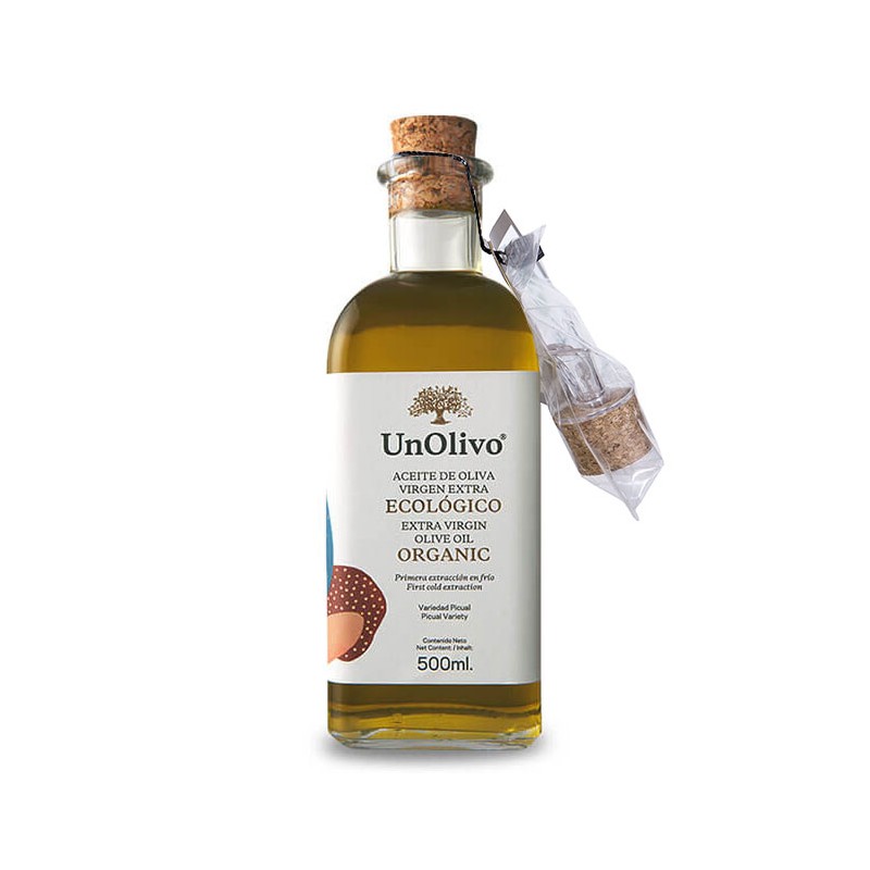 Aceite de Oliva Bio Frasca Cristal 500ml Un Olivo