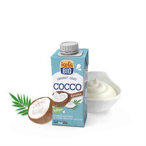 Crema de Coco para Cocinar IsolaBio Bio 200ml