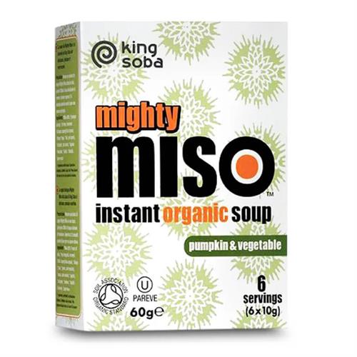 Sopa de Miso con Calabaza y Verduras Sin Gluten King Soba Bio 6x10g