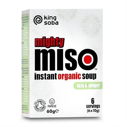 Sopa de Miso con Tofu y Jengibre Sin Gluten King Soba Bio 6x10g