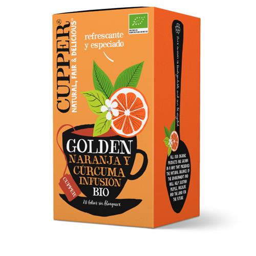 Infusión Golden con Naranja y Cúrcuma Cupper Bio 20 bolsitas