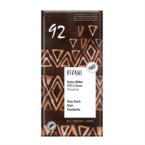 Chocolate Negro 92% Panamá con Azúcar de Coco Bio Vivani 80g
