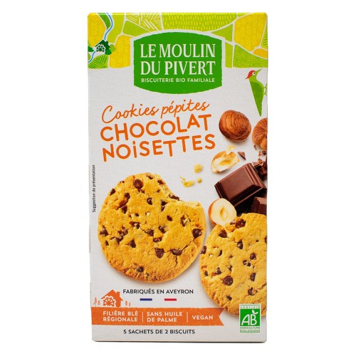 Cookies con Pepitas de Chocolate y Avellanas Bio 175g