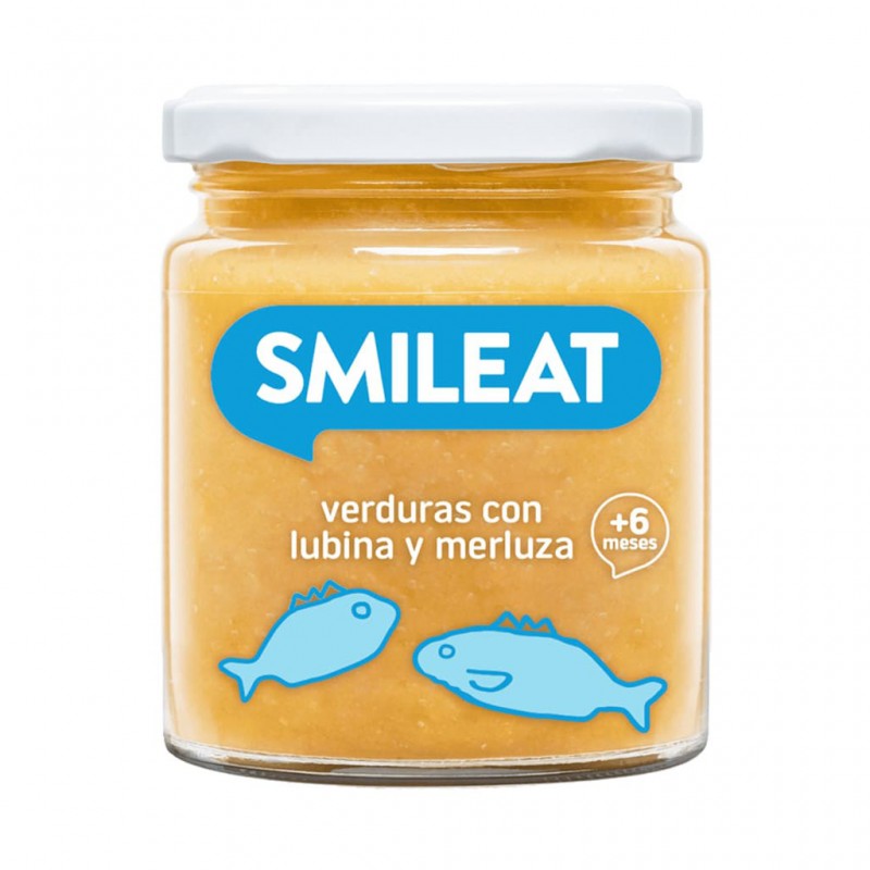 Potito de Lubina y Merluza con Verduras Smileat Bio 230g