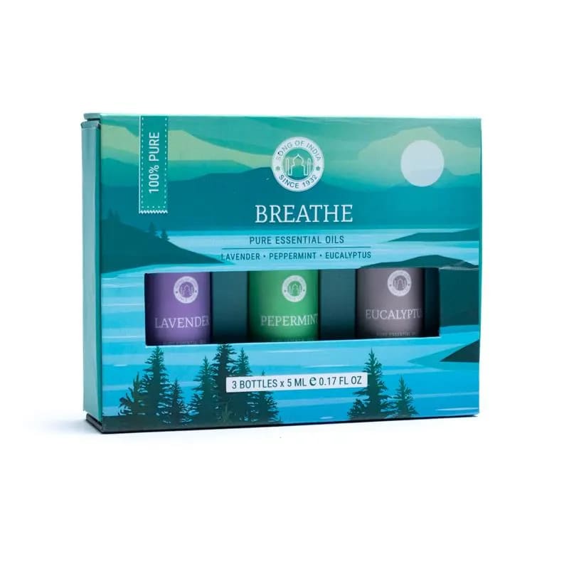 SET de Aceites Esenciales Aromaterapia Breathe Song of India 3x5ml