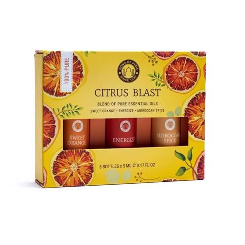 SET de Aceites Esenciales Aromaterapia Citrus Blast Song of India 3x5ml