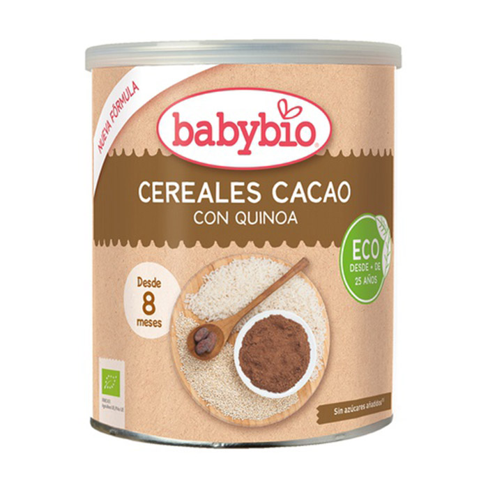 Papillas en Polvo Cereales con Cacao y Quinoa Babybio 220g
