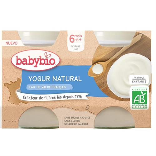 Yogur Natural con Leche de Vaca Babybio 2x130g