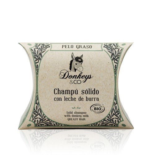 Champú Sólido para Cabello Graso Donkeys & Co Bio 75g