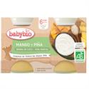 PACK Yogur de Coco, Mango y Piña 100% Vegetal Babybio 2x130g