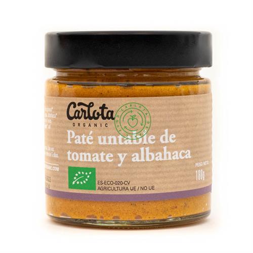 Paté Untable de Tomate y Albahaca Carlota Bio 180g