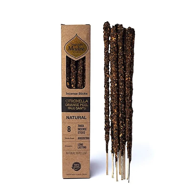 Incienso Natural Citronela, Naranja y Palo Santo Sagrada Madre 30g