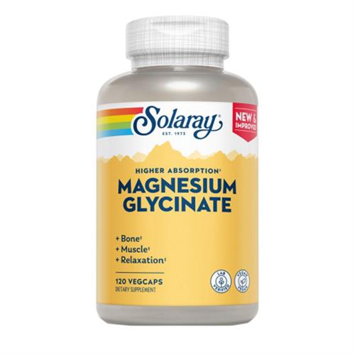Glycinate Magnesium (Magnesio Glicinato) Solaray 120 VegaCaps