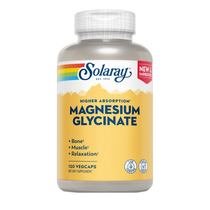 Magnesium Bisglycinate (Magnesio Bisglicinato) Solaray 120 VegCaps