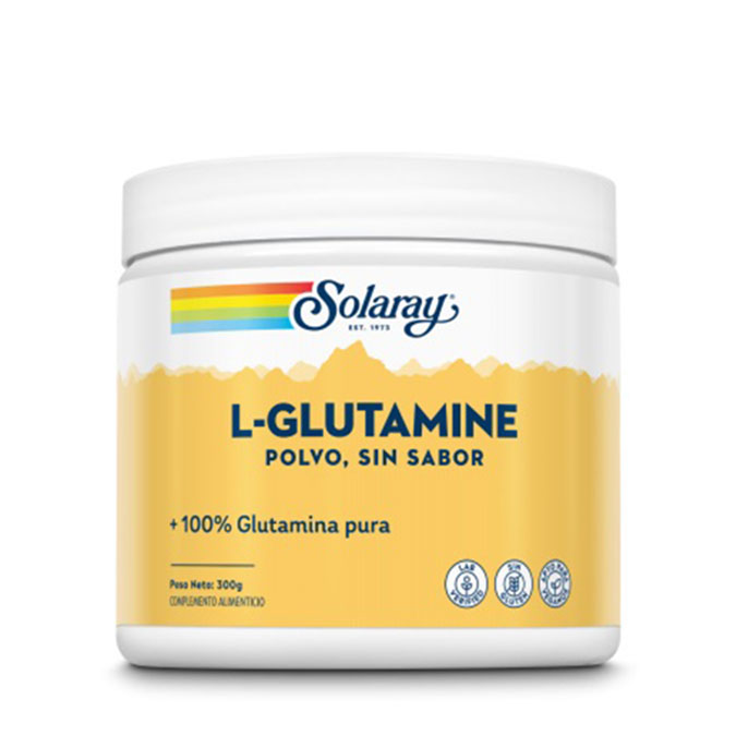 L-Glutamina en Polvo Sabor Neutro Solaray 300g