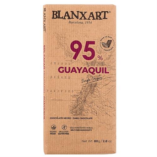 Chocolate Negro Convencional Guayaquil 95% Blanxart 80g