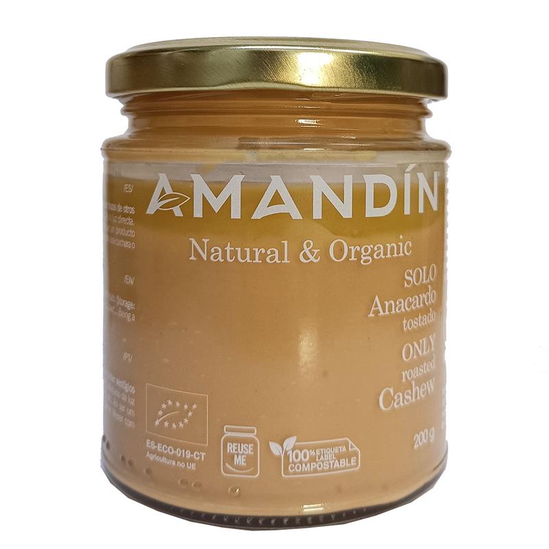 Crema de Anacardos Tostados 100% Amandin Bio 200g