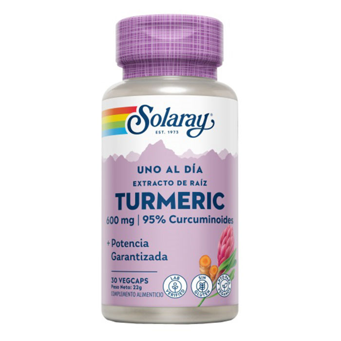 Cúrcuma - Turmeric 600 mg Solaray 30 VegCaps