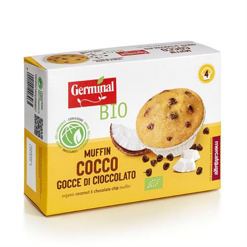 Muffin con Virutas de Chocolate y coco Bio 4x40g