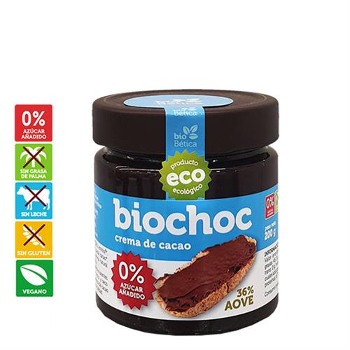 Crema de Cacao sin Azúcar Añadido Biochoc Bio 200g