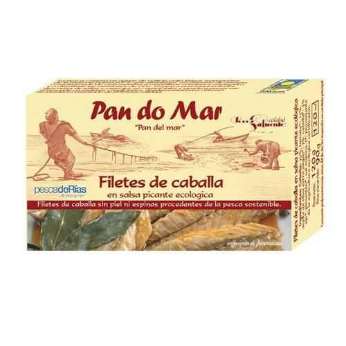 Filetes de Caballa en Salsa Picante Pan do Mar Bio 120g