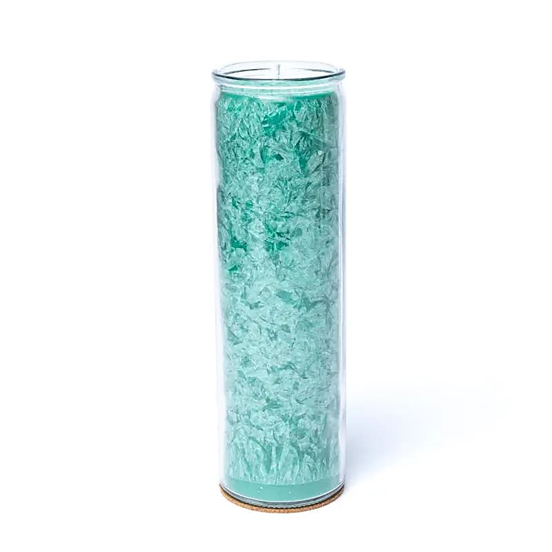 Vela de Estearina Verde Sin Perfume 21x6,5cm