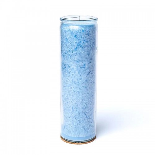 Vela de Estearina Azul Claro Sin Perfume 21x6,5cm