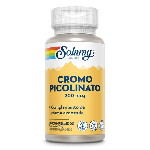 Cromo Picolinato 200mcg Solaray 50 comprimidos