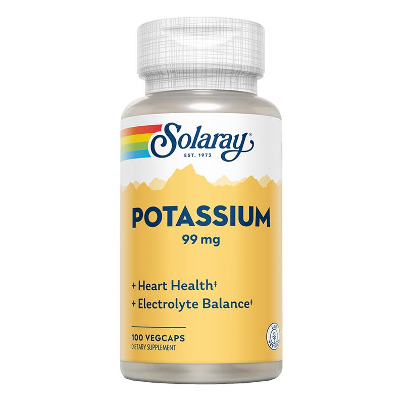 Potasio Citrato 99 mg Solaray 60 VegCaps
