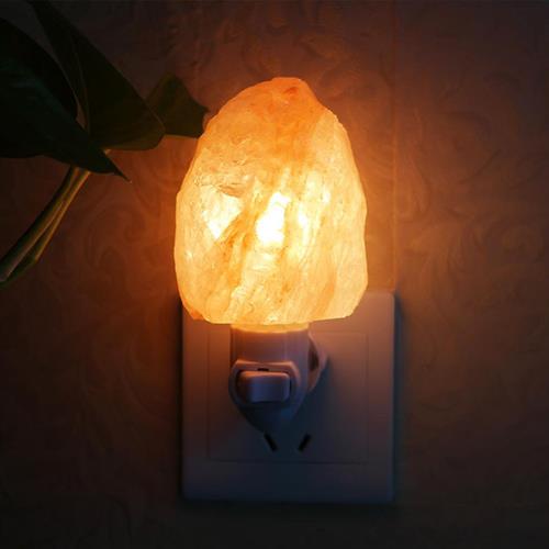 Lámpara de Sal del Himalaya Noche Mini Natural