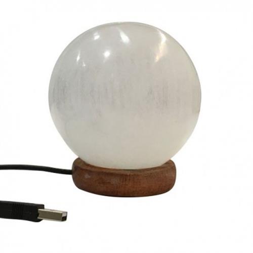 Lámpara de Selenita USB Esfera