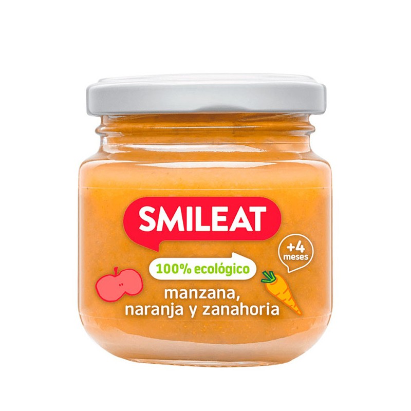 Potito de Manzana y Naranja Smileat Bio 130g - Ecocash