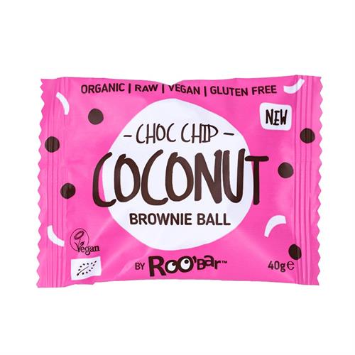 Brownie Ball Coco y Chips de Chocolate Sin Gluten RooBar Bio 40g