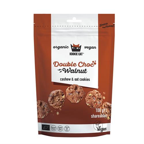 Mini Cookies de Almendra y Avena Doble Chocolate Sin Gluten Kookie Cat Bio 100g