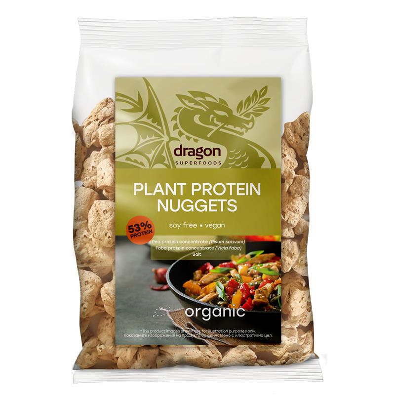 Proteina Vegetal Nuggets Guisante y Haba Texturizada Dragon Superfoods Bio 150g